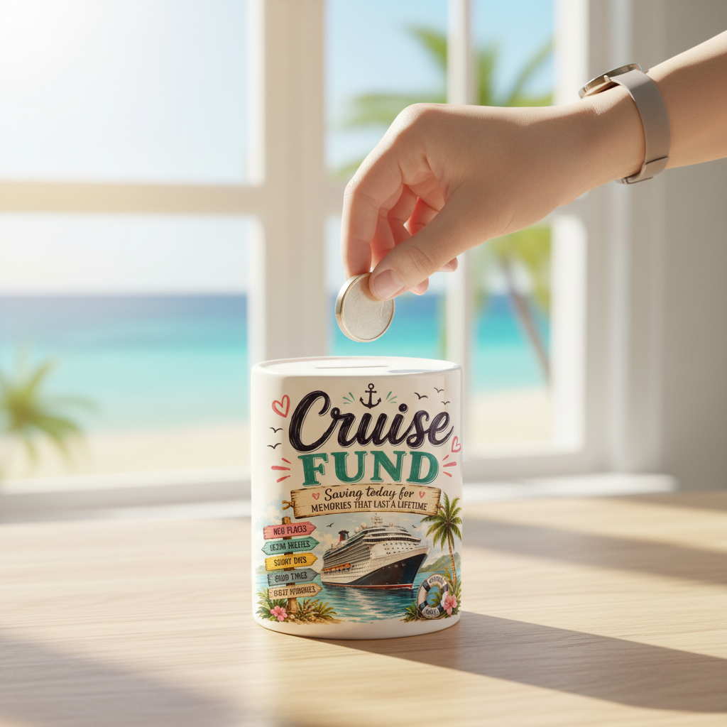 Cruise Fund Ceramic Money Box | Cruise Holiday Savings Gift
