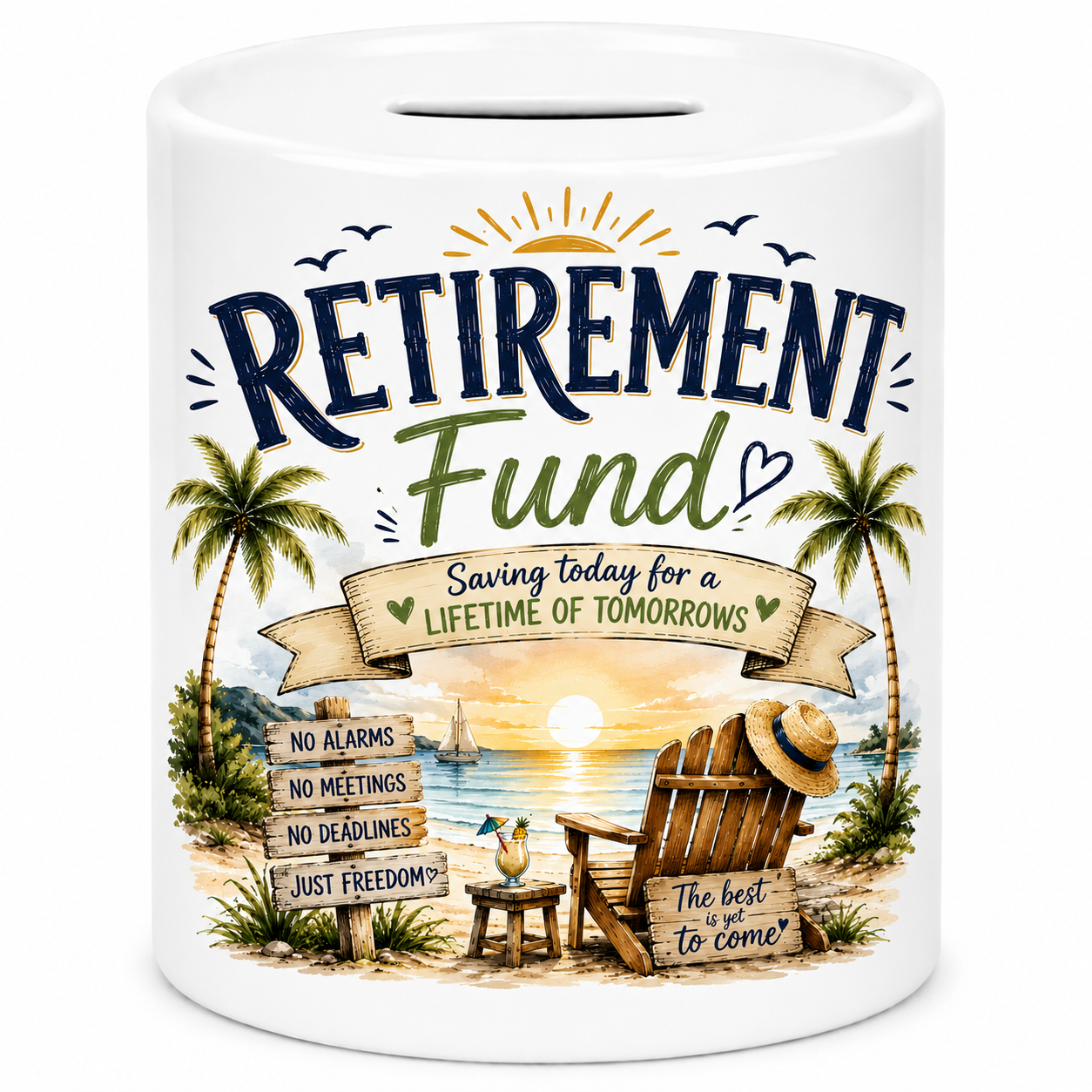 Retirement Fund Ceramic Money Box | Retirement Savings Gift