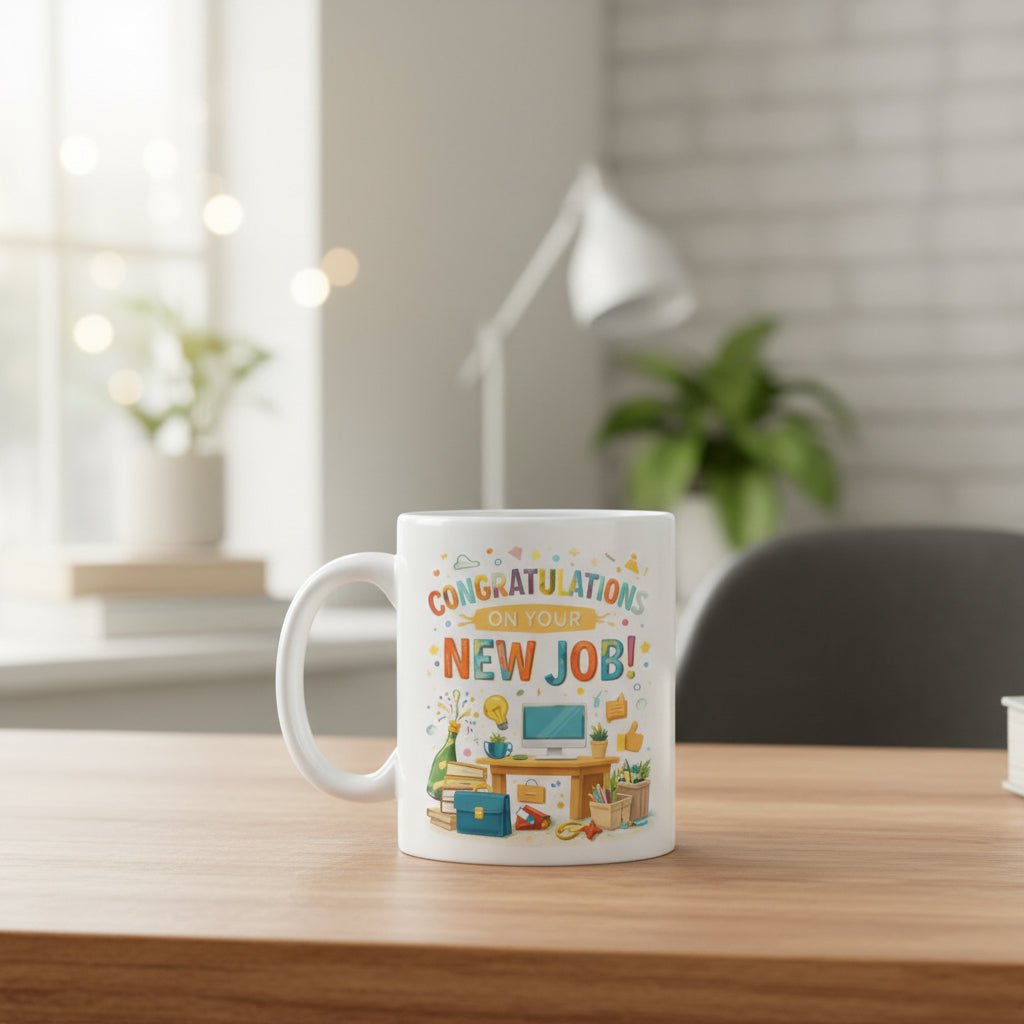 Vacso Trading Congratulations on Your New Job Mug Funny Colleague Leaving Gift Ceramic 11oz