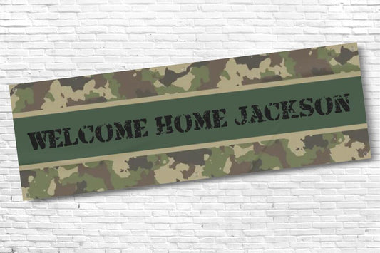Personalised Military Welcome Home Banner with any Text