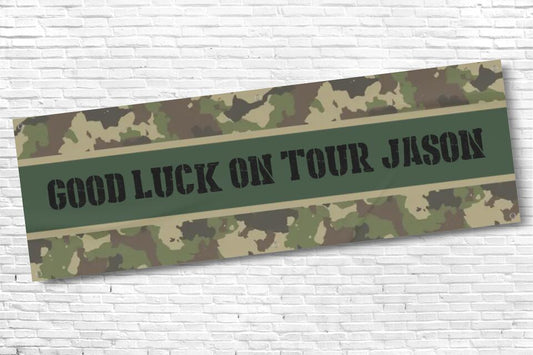 Personalised Military Good luck Banner with any Text