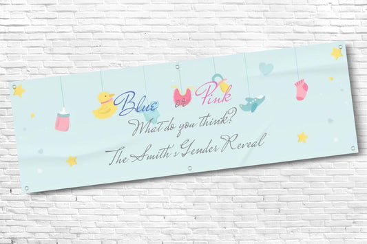Personalised Gender Reveal Banner with any Name