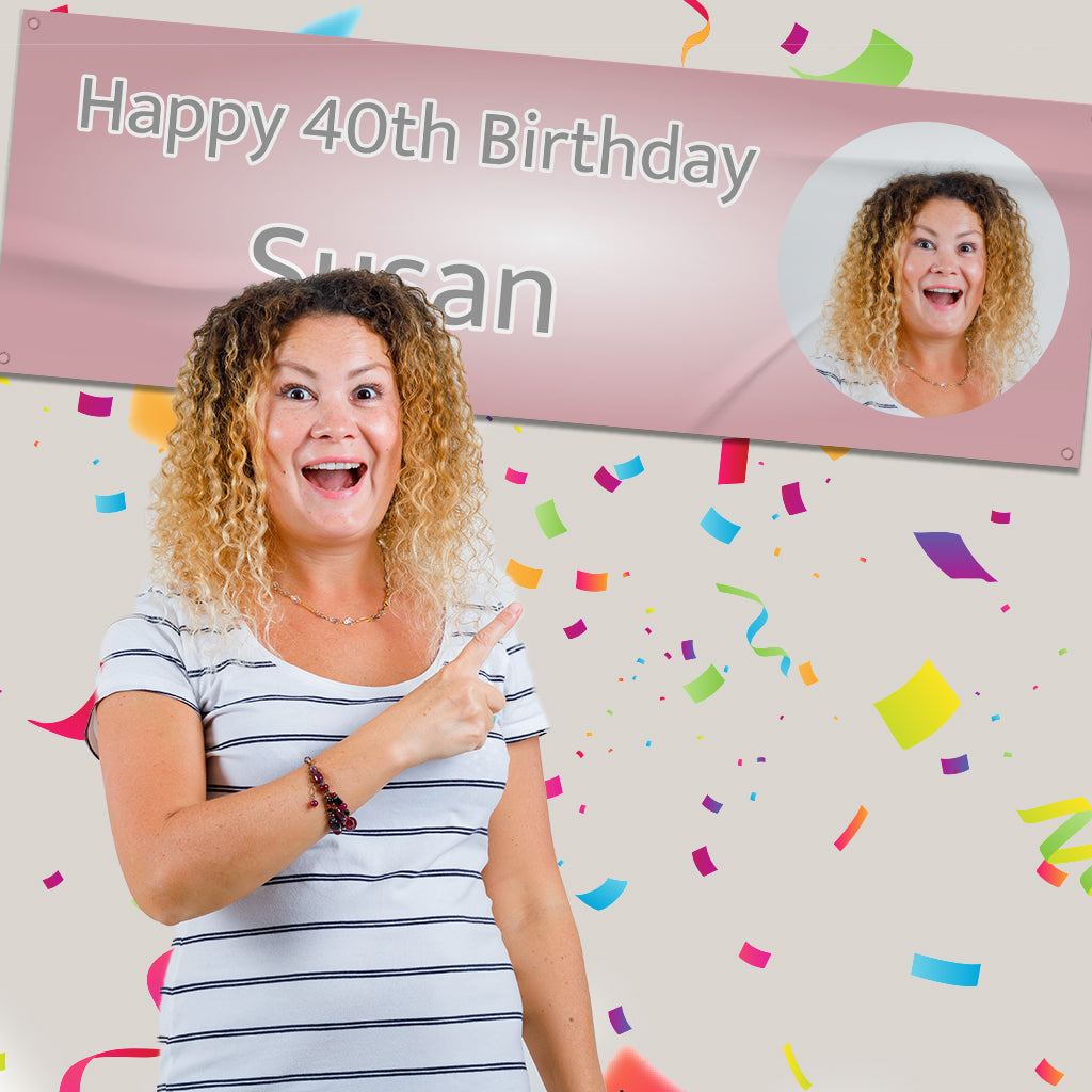 Personalised 40th Birthday Banners