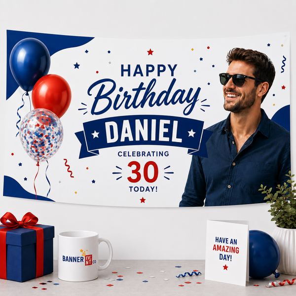 personalised mens birthday banners
