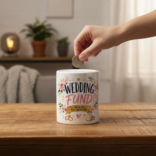 Wedding Fund Ceramic Money Box | Wedding Savings Gift
