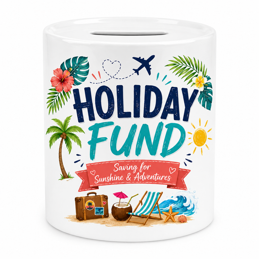 Holiday Fund Ceramic Money Box | Holiday Savings Gift