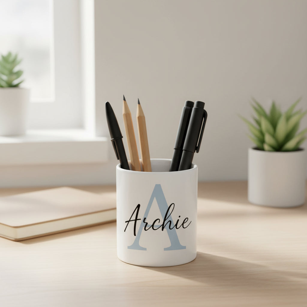 Vacso Trading Personalised Initial & Name Ceramic Pencil Pot