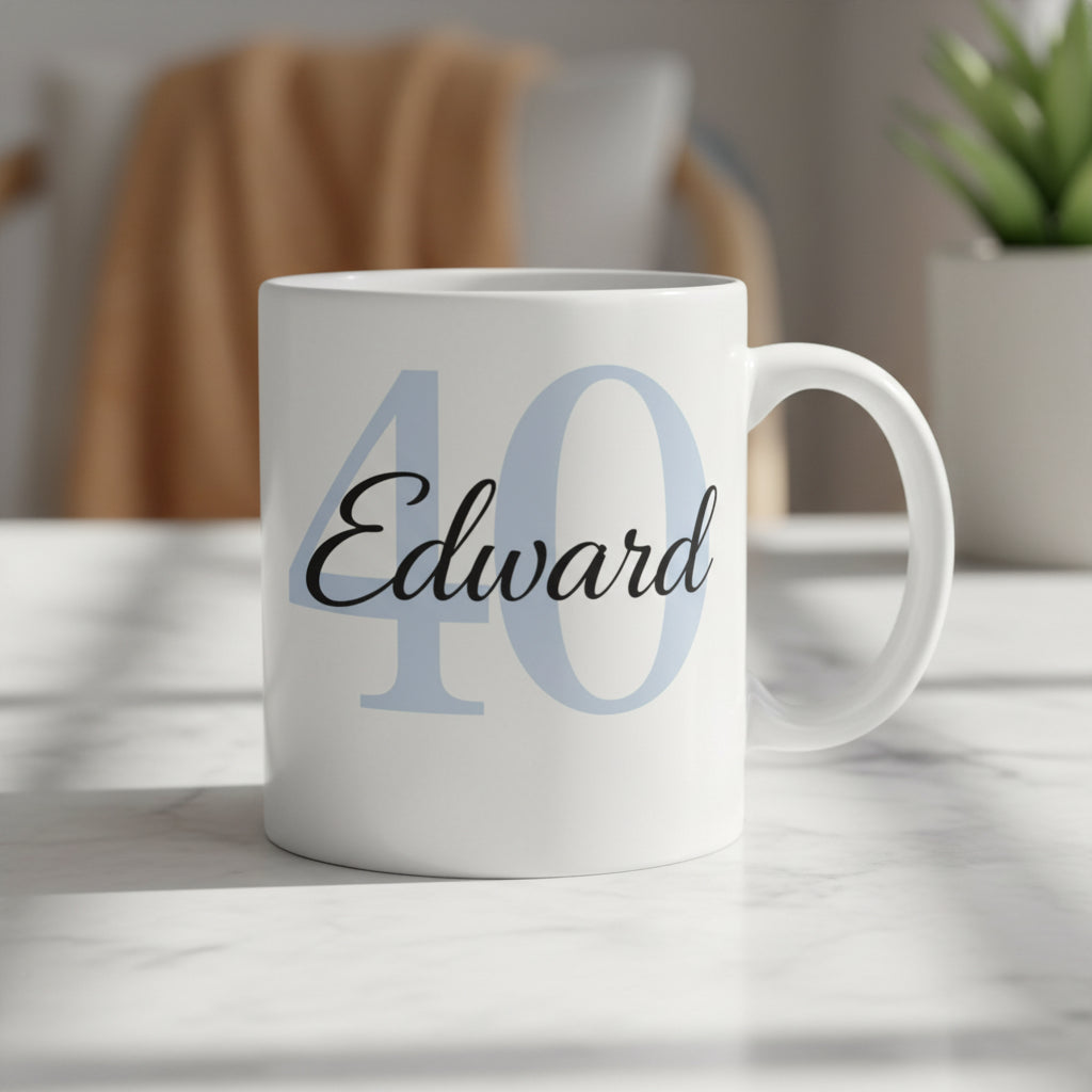 Vacso Trading Personalised Name & Age Mug Custom Birthday Coffee Ceramic 11oz