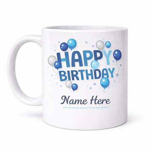 Vacso Trading Personalised Happy Birthday Mug Custom Name Ceramic 11oz