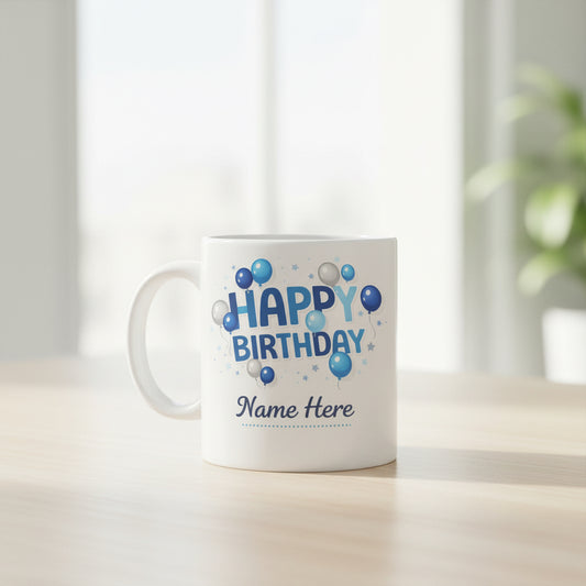 Vacso Trading Personalised Happy Birthday Mug Custom Name Ceramic 11oz