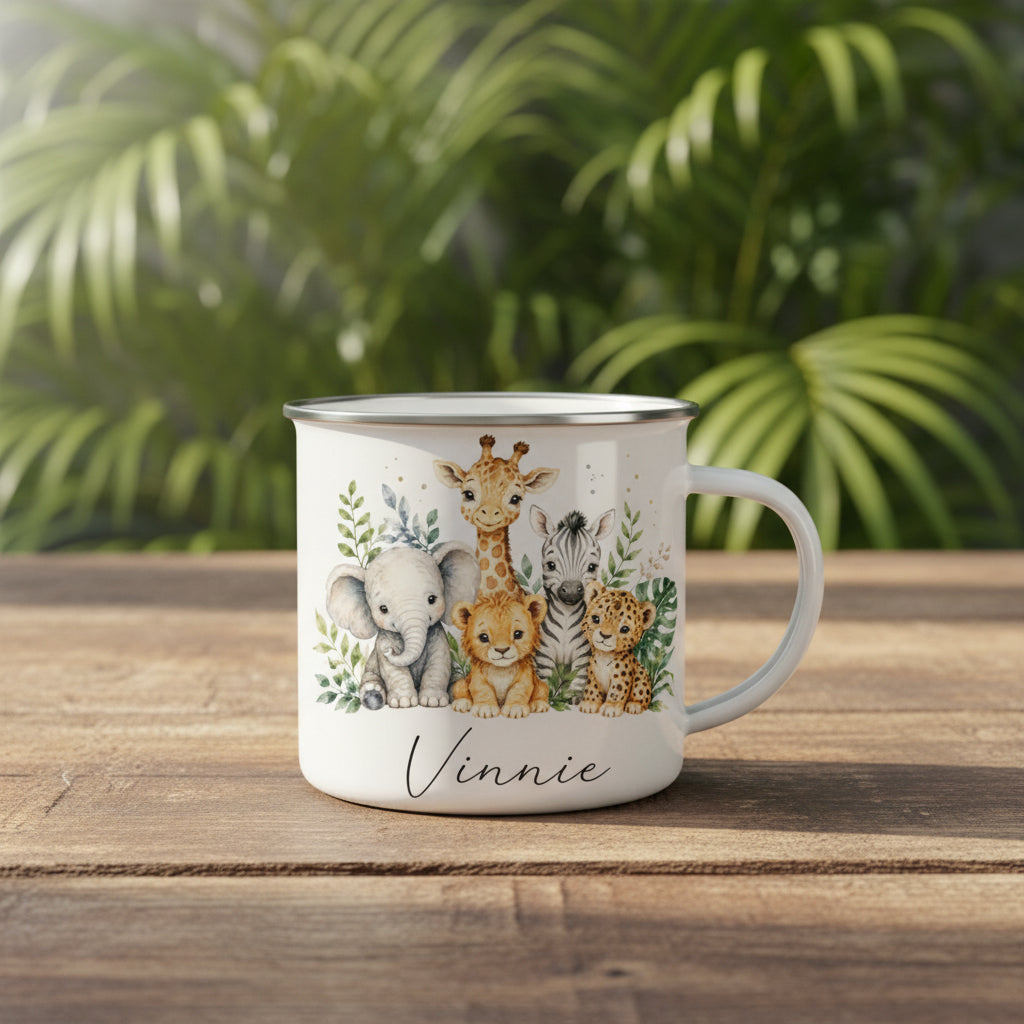 Vacso Trading Personalised Children's Enamel Mug Dino