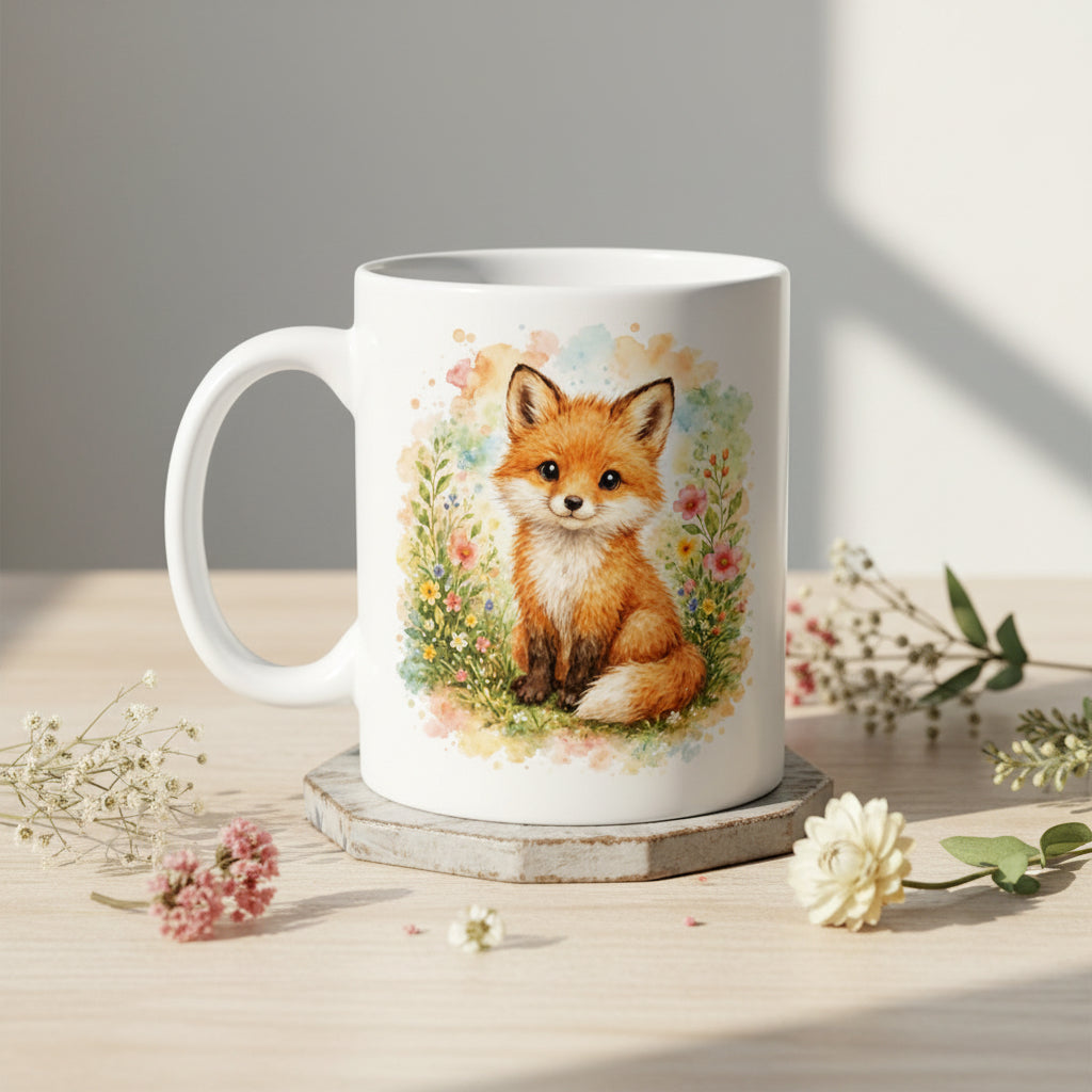 Vacso Trading Woodland Animal Watercolor Mug Cute Forest Ceramic 11oz