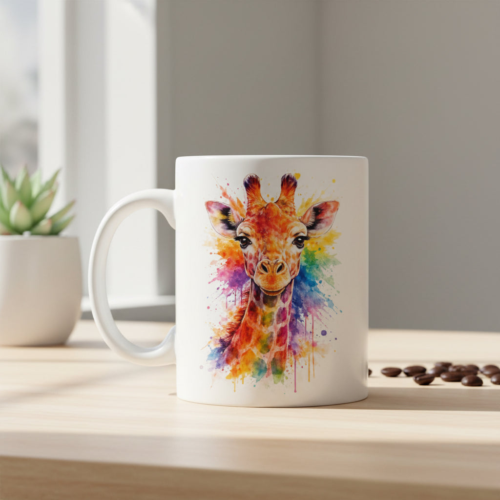Vacso Trading Rainbow Watercolor Animal Mug Colourful Ceramic 11oz