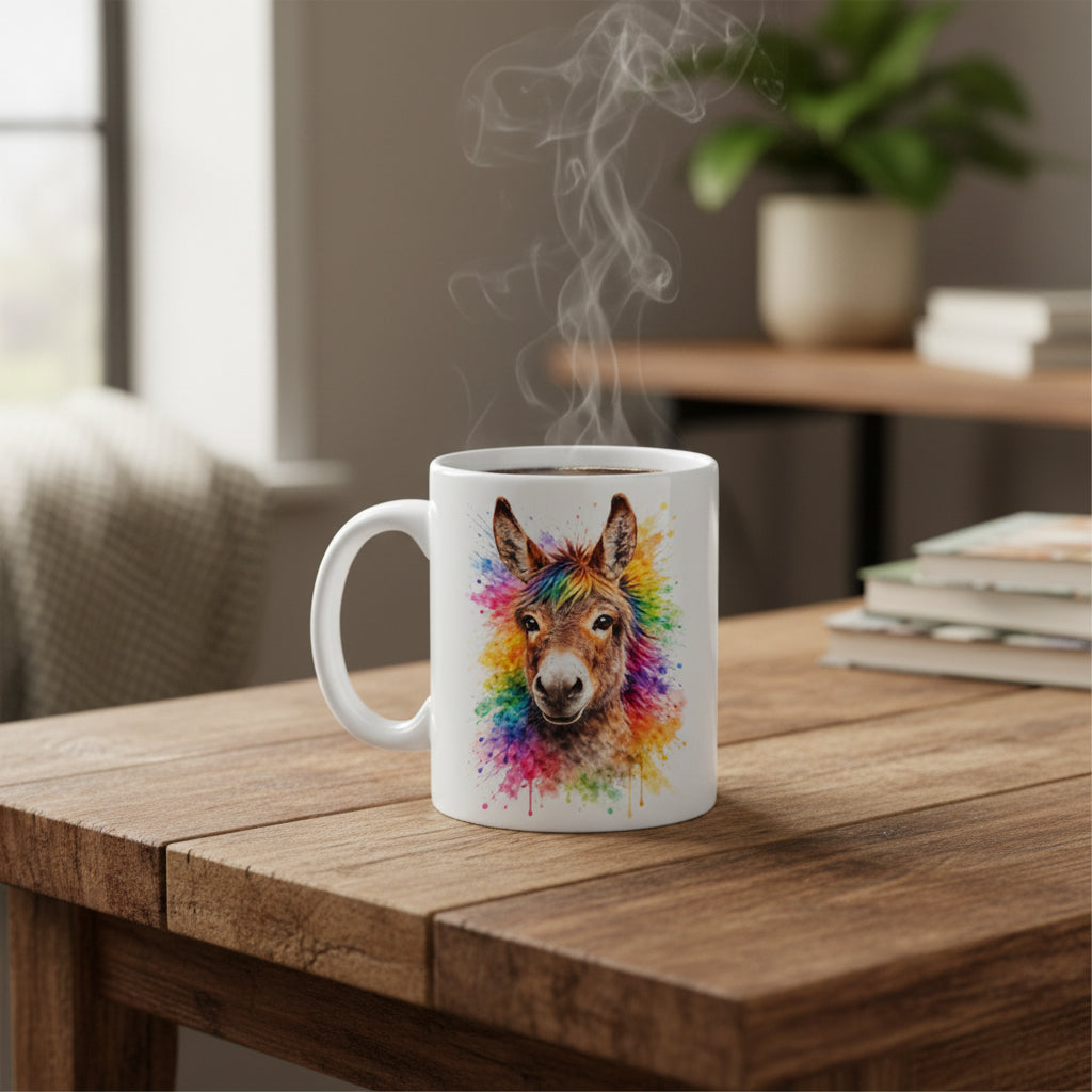 Vacso Trading Rainbow Watercolor Animal Mug Colourful Ceramic 11oz