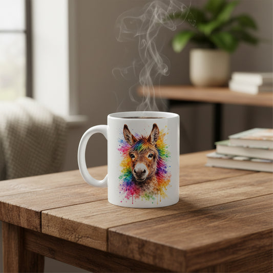 Vacso Trading Rainbow Watercolor Animal Mug Colourful Ceramic 11oz