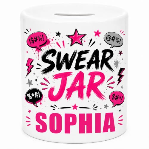 Vacso Trading Personalised Swear Jar Money Box Funny Ceramic Savings Bank Novelty Gift