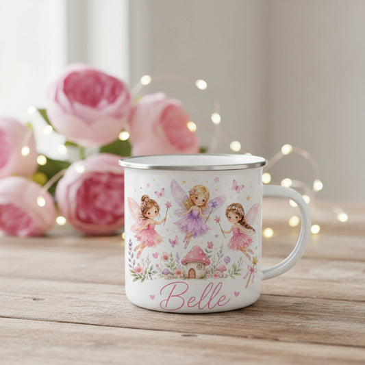 Vacso Trading Personalised Children's Enamel Mug Fairy Design