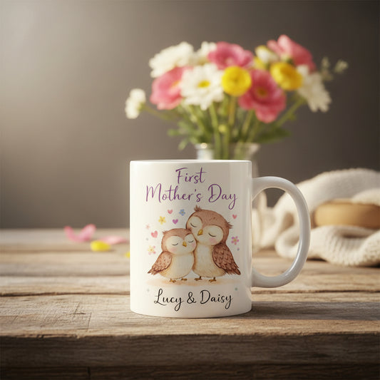 Vacso Trading Personalised First Mother's Day Owl Mug Ceramic 11oz