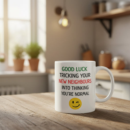 Vacso Trading Funny New Neighbours Mug White