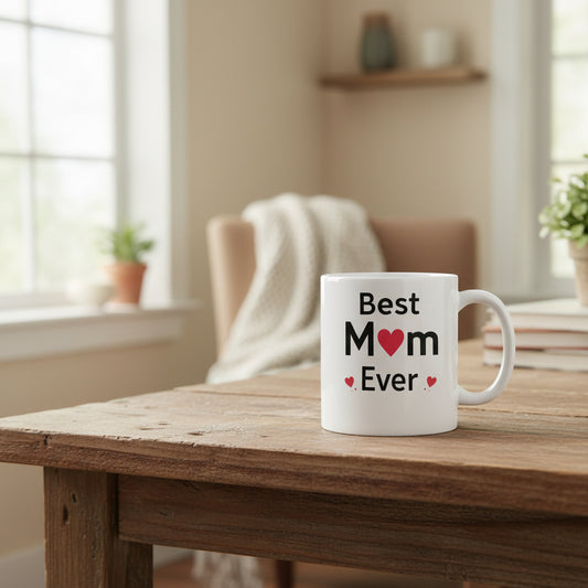 Vacso Trading Best Mom Ever Mug Cute Mother's Day Coffee Cup Ceramic 11oz