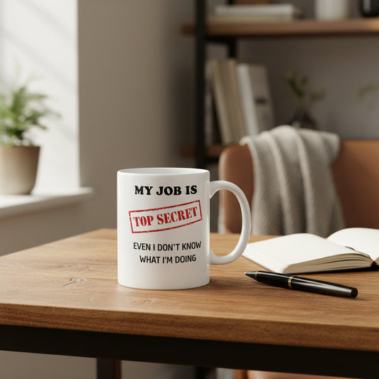Vacso Trading My Job Is Top Secret Ceramic Coffee Mug