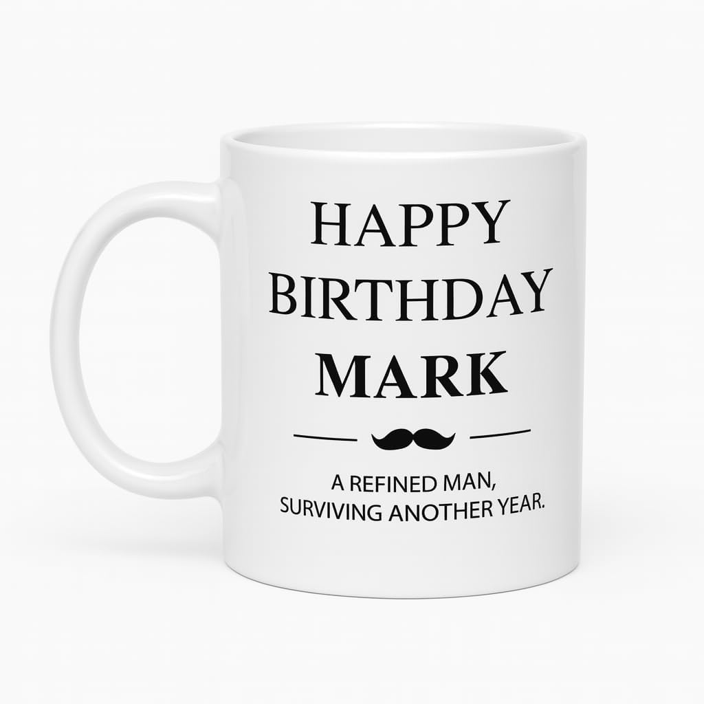 Vacso Trading Personalised Birthday Mug for Him Custom Name Ceramic 11oz
