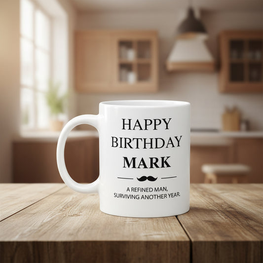 Vacso Trading Personalised Birthday Mug for Him Custom Name Ceramic 11oz