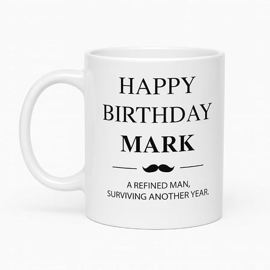 Vacso Trading Personalised Birthday Mug for Him Custom Name Ceramic 11oz
