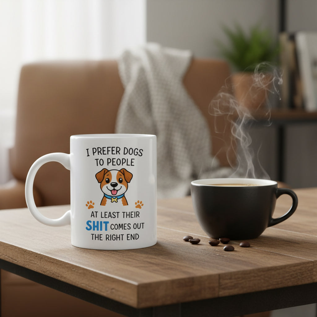 Vacso Trading I Prefer Dogs to People Ceramic Coffee Mug