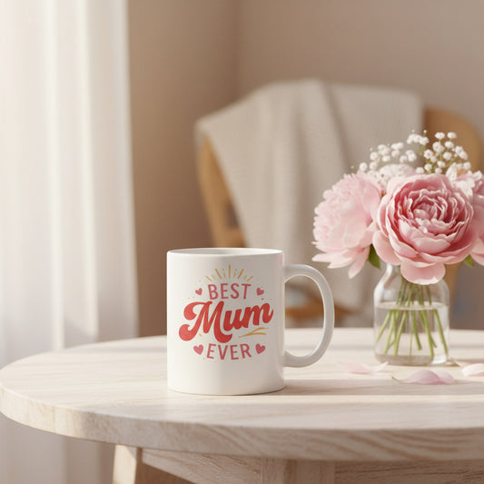 Vacso Trading Best Mum Ever Mug Cute Mother's Day Coffee Cup Ceramic 11oz