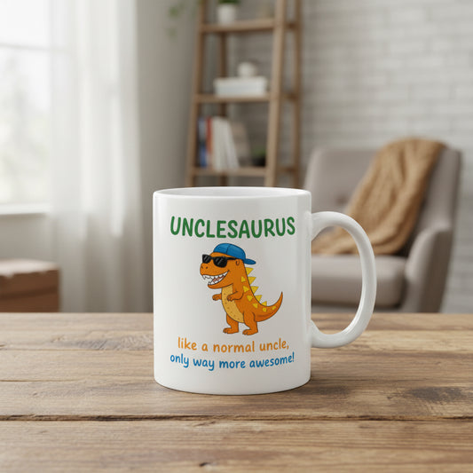 Vacso Trading Unclesaurus Mug Funny Uncle Dinosaur Gift Ceramic 11oz