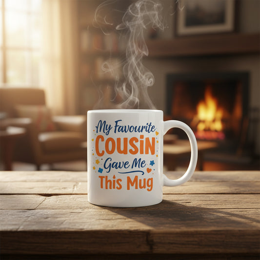 Vacso Trading My Favourite Cousin Gave Me This Mug Funny Cousin Gift Ceramic 11oz White
