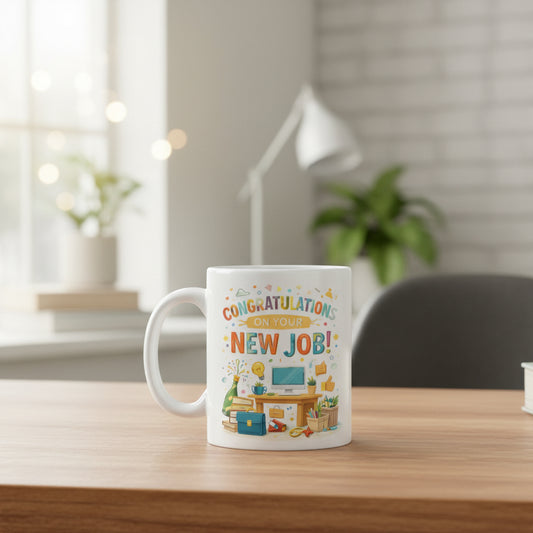Vacso Trading Congratulations on Your New Job Mug Funny Colleague Leaving Gift Ceramic 11oz