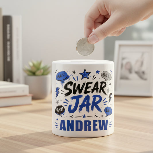 Vacso Trading Personalised Swear Jar Money Box Funny Ceramic Savings Bank Novelty Gift