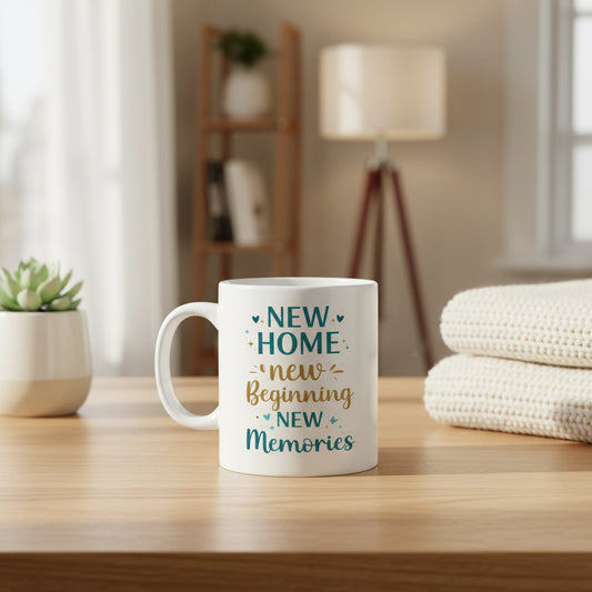 Vacso Trading New Home Mug Beginning Memories Housewarming Gift Ceramic 11oz