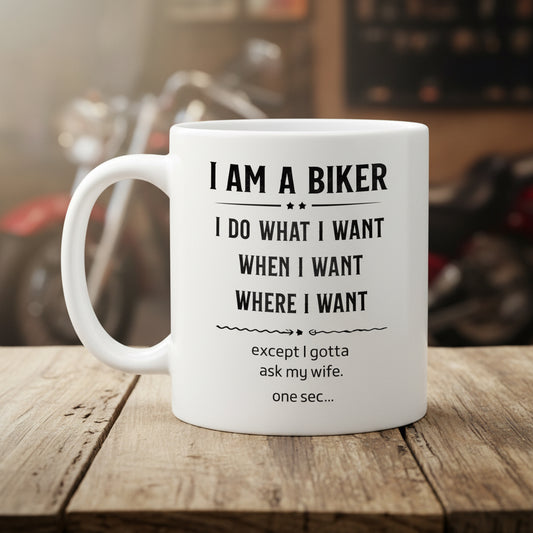 Vacso Trading Funny Biker Mug I Do What I Want Motorcycle Rider Gift Ceramic 11oz