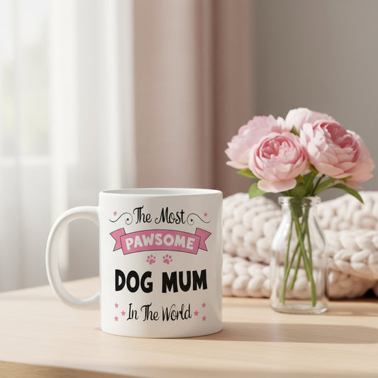Vacso Trading Pawsome Dog Mum Mug Funny Mom Coffee Cup Ceramic 11oz