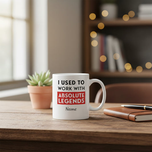 Vacso Trading Personalised Colleague Mug I Used to Work with Absolute Legends Custom Name Ceramic 11oz