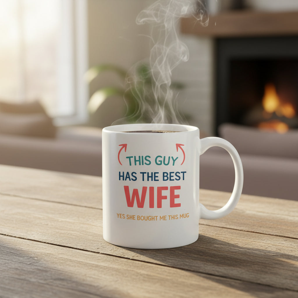 Vacso Trading This Guy Has the Best Wife Funny Husband Gift Mug Ceramic 11oz