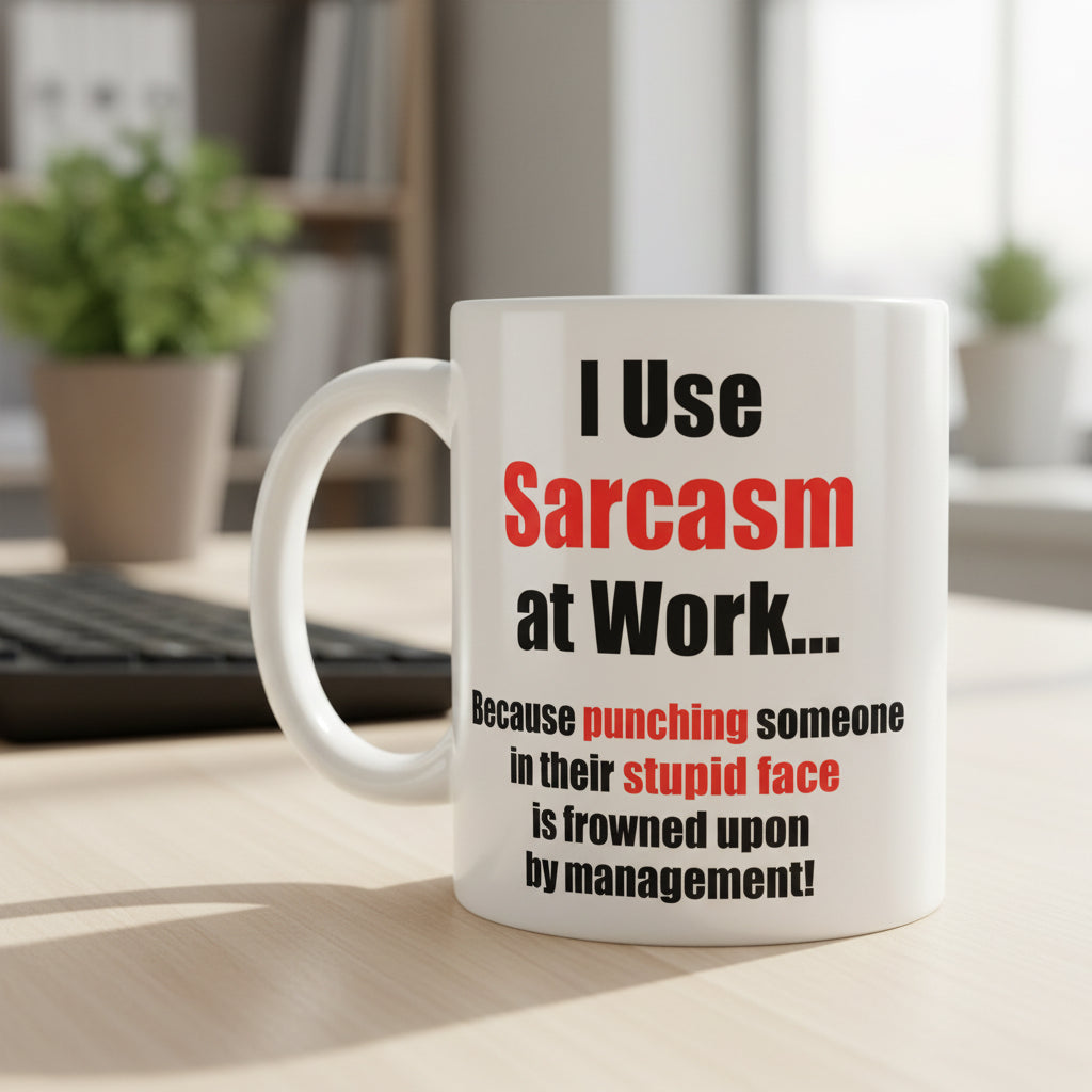 Vacso Trading I Use Sarcasm at Work Mug Funny Office Coffee Ceramic 11oz