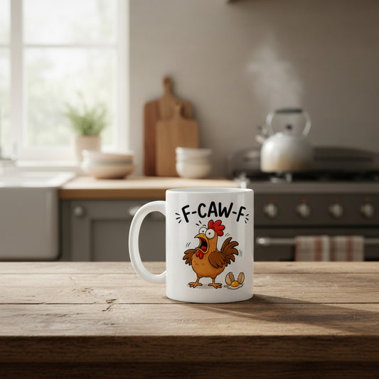 Vacso Trading Funny Chicken Mug F-CAW-F Novelty Ceramic 11oz White