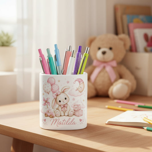Vacso Trading Personalised Bunny Ceramic Pen Pot