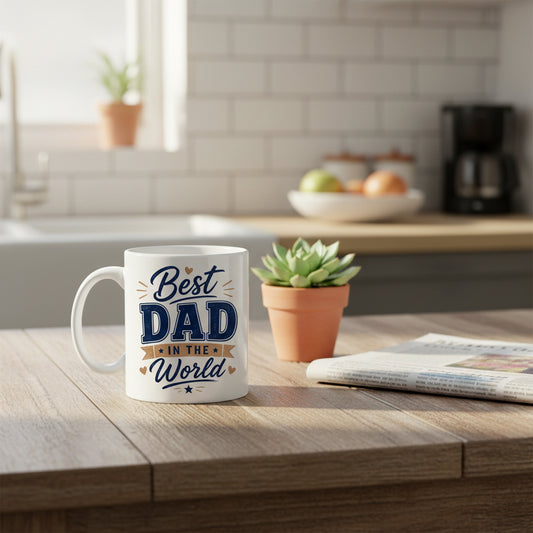 Vacso Trading Best Dad in the World Mug Ceramic 11oz White