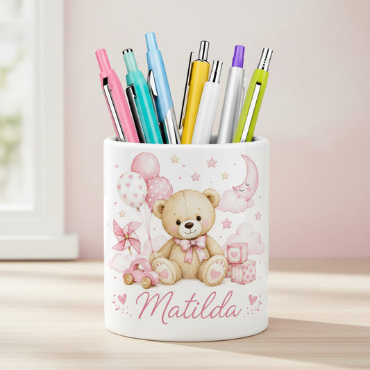Vacso Trading Personalised Teddy Bear Ceramic Pen Pot
