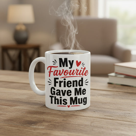Vacso Trading Funny Friendship Mug My Favourite Friend Gave Me This Mug 11oz Ceramic White