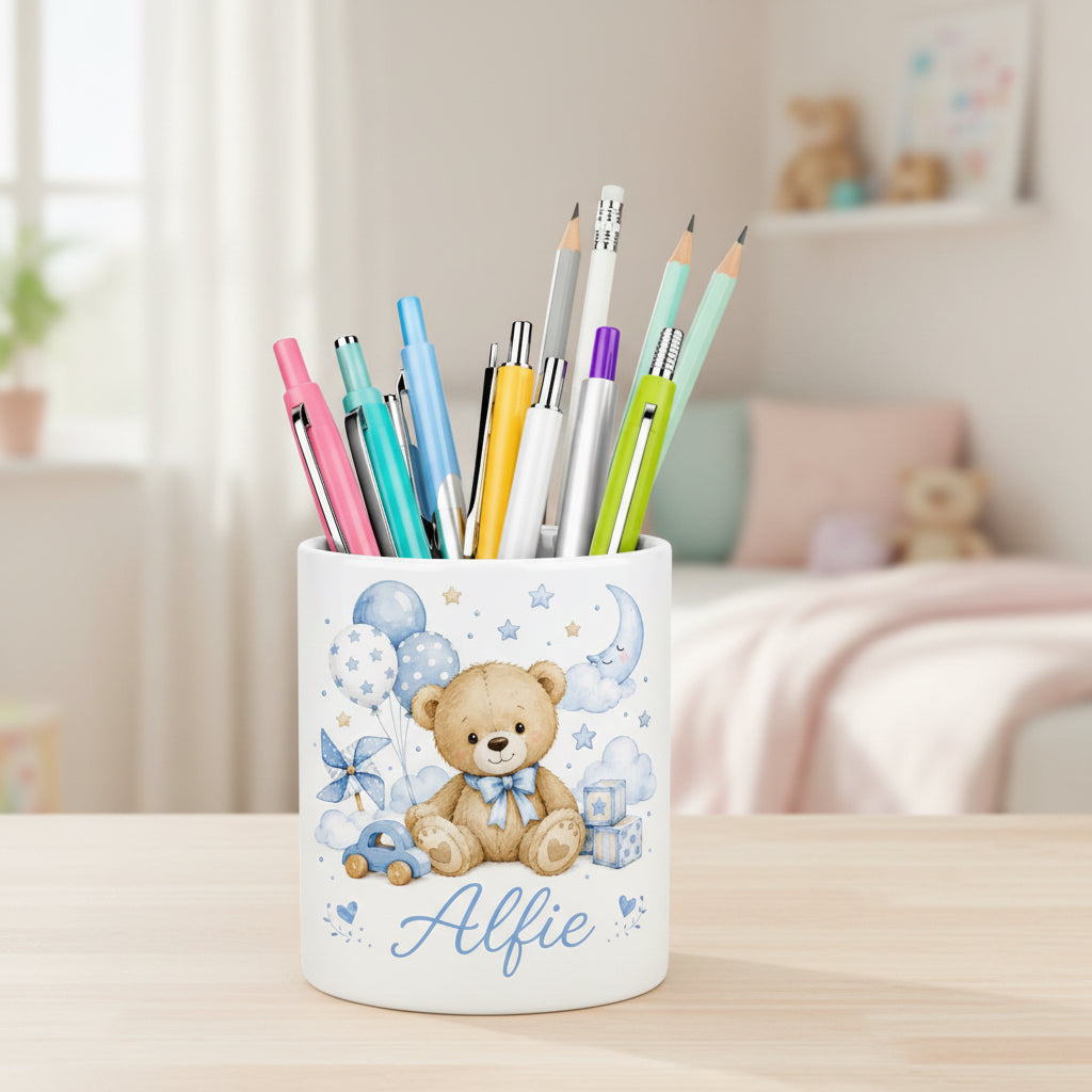 Vacso Trading Personalised Teddy Bear Ceramic Pen Pot