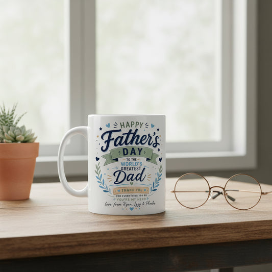 Vacso Trading Personalised World's Greatest Dad Mug White