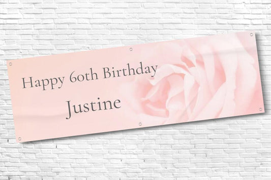 Ladies Personalised Rose Birthday Banner