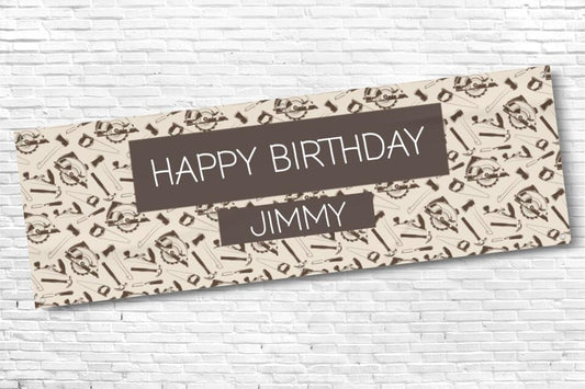 Mens And Boys Tools Personalised Birthday Banner
