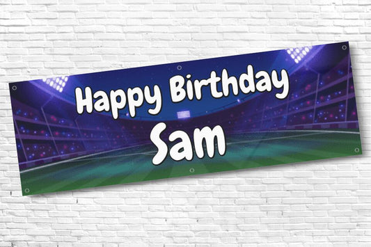 Men's and Boy's Personalised Stadium Birthday Banner
